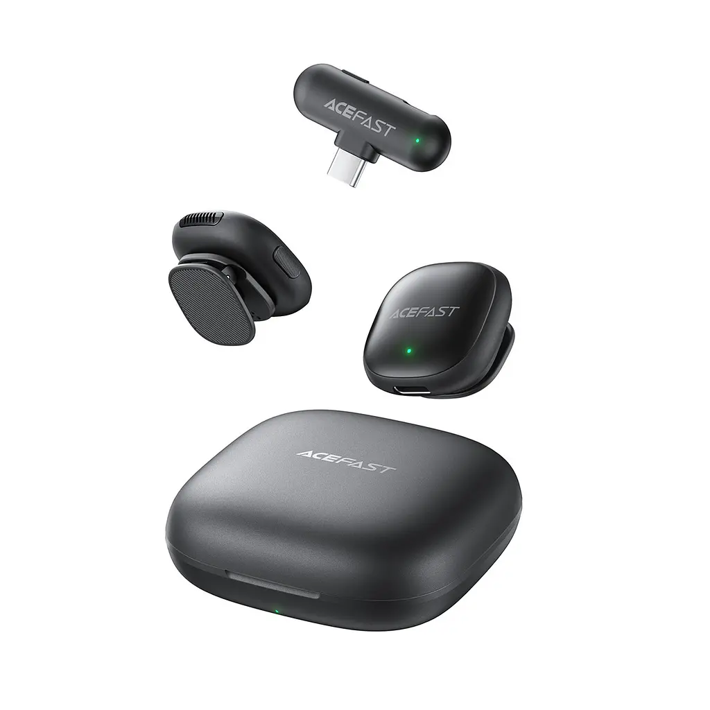 Бездротова мікрофонна система ACEFAST R1 dual-mic (Type-C) Black (6974316284895) - фото 6