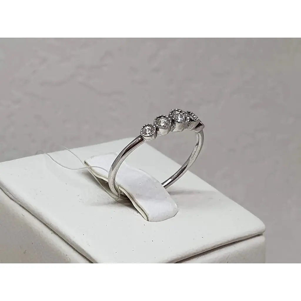 Срібне кільце Qvaliz Корона з фіанітами. 90101022 17 - фото 3