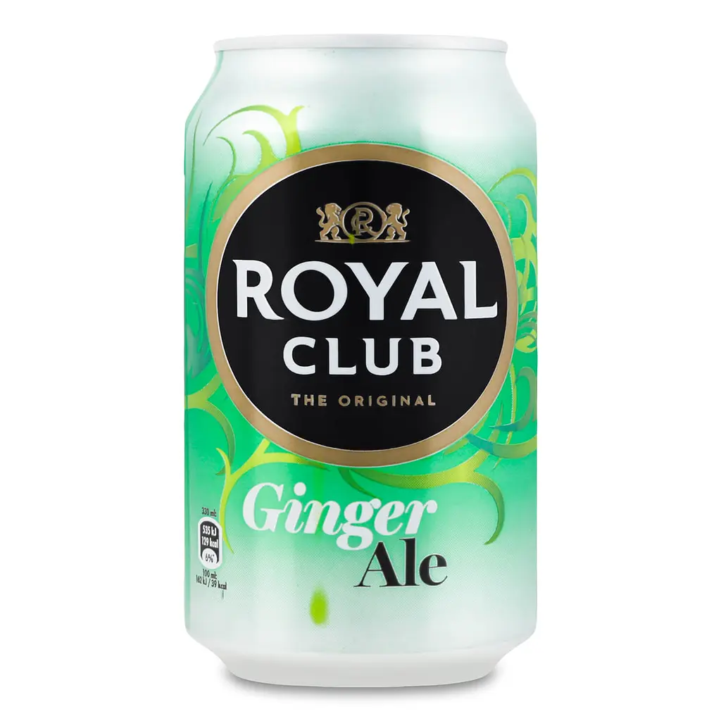 Упаковка напою Royal Club Ginger Ale безалкогольний 7.92 л (0.33 л х 24 шт.) з/б - фото 2