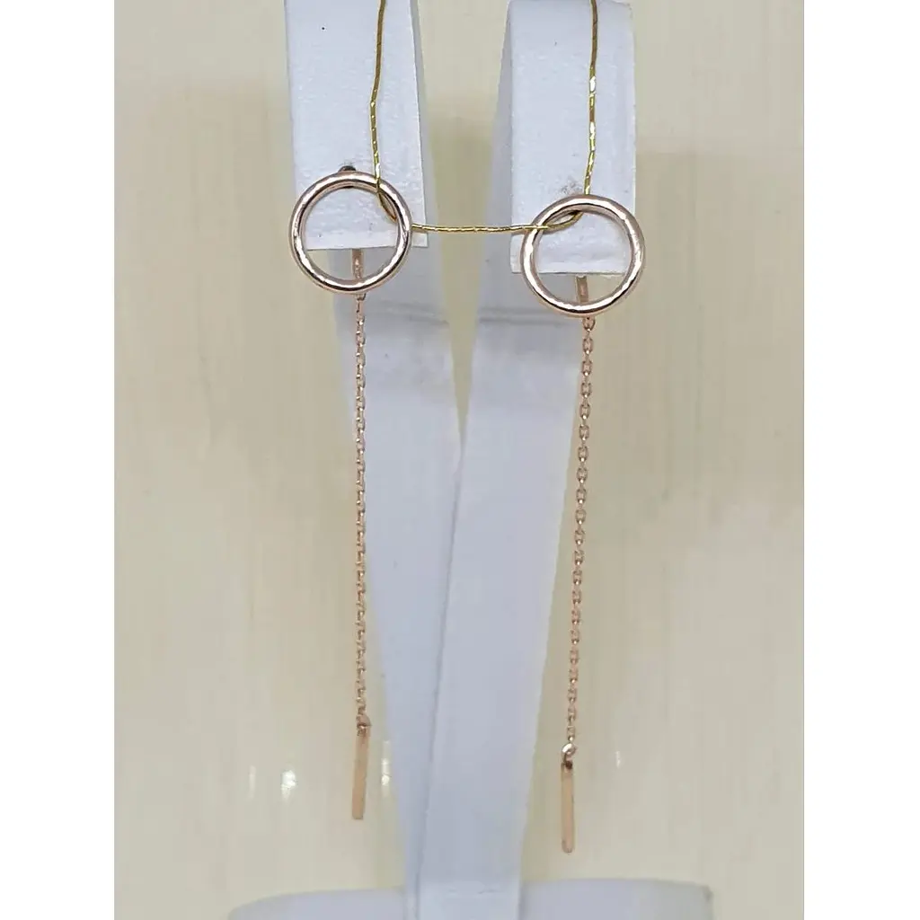 Золоті сережки-протяжки Платон. 1С272/00Б - фото 2