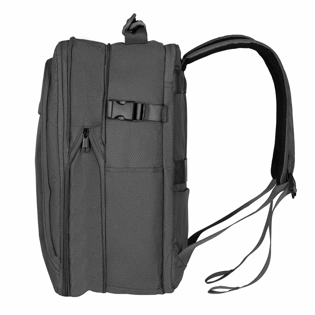 Рюкзак дорожній 2E Trek Cabin Size Grey, поліестер, EXP, 17/23л, з відсіком для ноутбука 16 - фото 3
