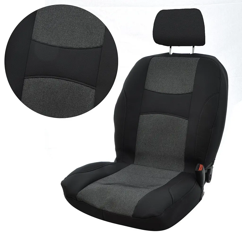 Модельні чохли 2+1 для Renault Traffic / Opel Vivaro / Nissan Primastar Чорно - сірі - фото 4
