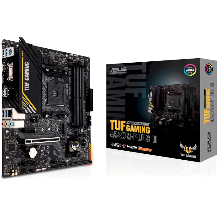 Материнська плата ASUS TUF GAMING A520M-Plus II (TUF Gaming A520M-Plus II) (Socket AM4, AMD A520, Micro-ATX) - фото 5