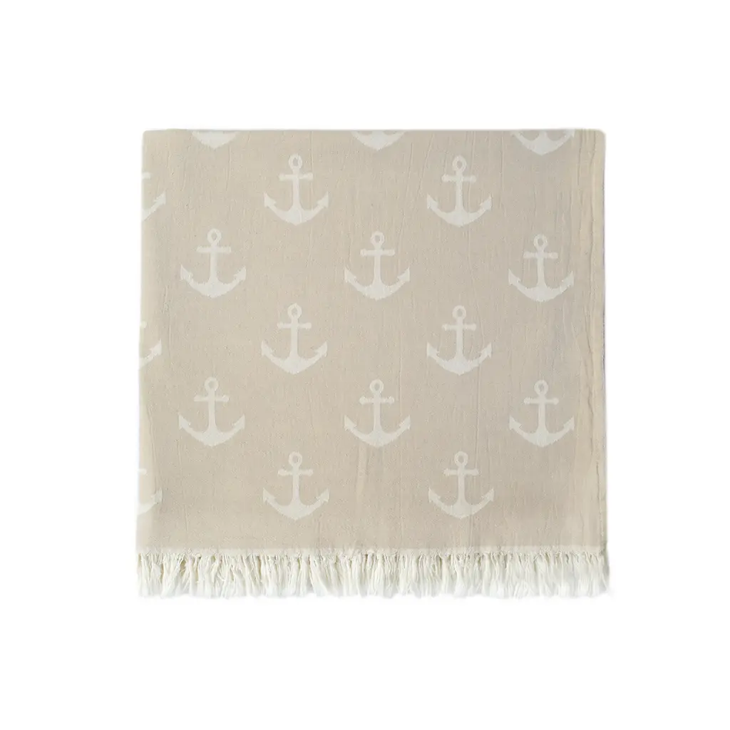 Рушник Lotus Home Pestemal - Anchor 90x160 beige бежевий - фото 2