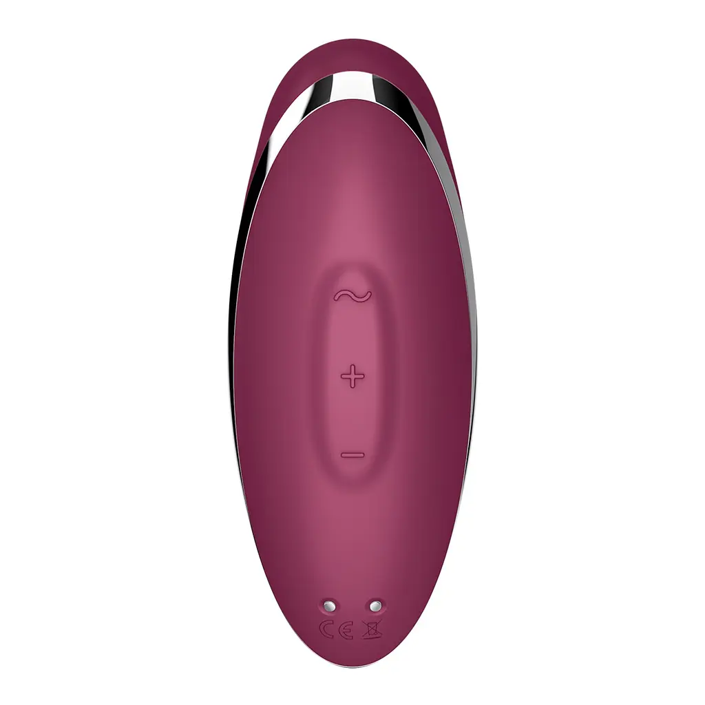 Вібростимулятор-пульсатор Satisfyer Tap & Climax 2 Red, ефект постукування пальцем - фото 6