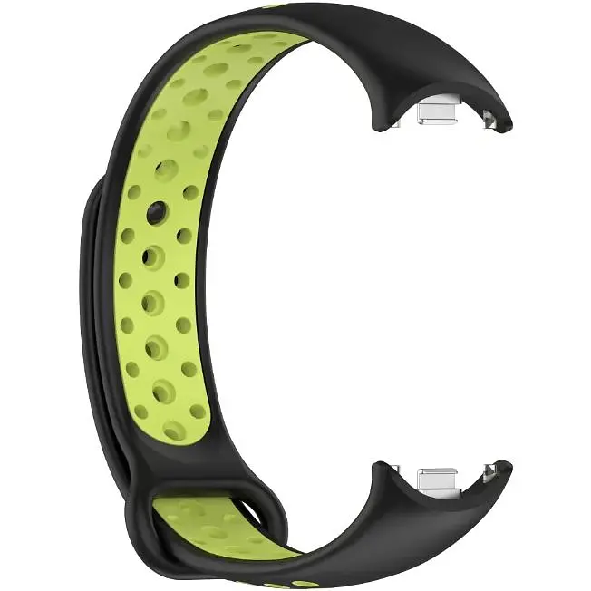 Ремінець DK для Xiaomi Mi Band 8 Silicone Sport Band Nike (015815) (black / green) - фото 2