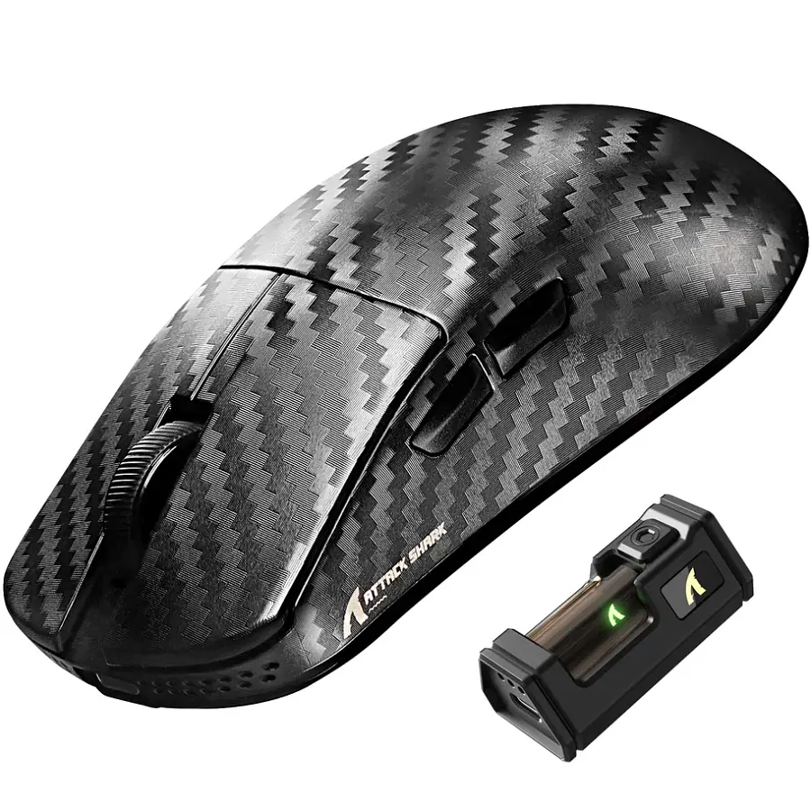 Мишка Attack Shark R11 Ultra, Wireless/Bluetooth, 42000dpi. (PAW3950MAX) 6кн., Phantom Shark - фото 3