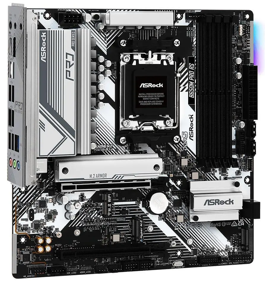 Материнська плата AsRock B650M PRO RS (B650M PRO RS) (Socket AM5, AMD B650, Micro-ATX) - фото 2
