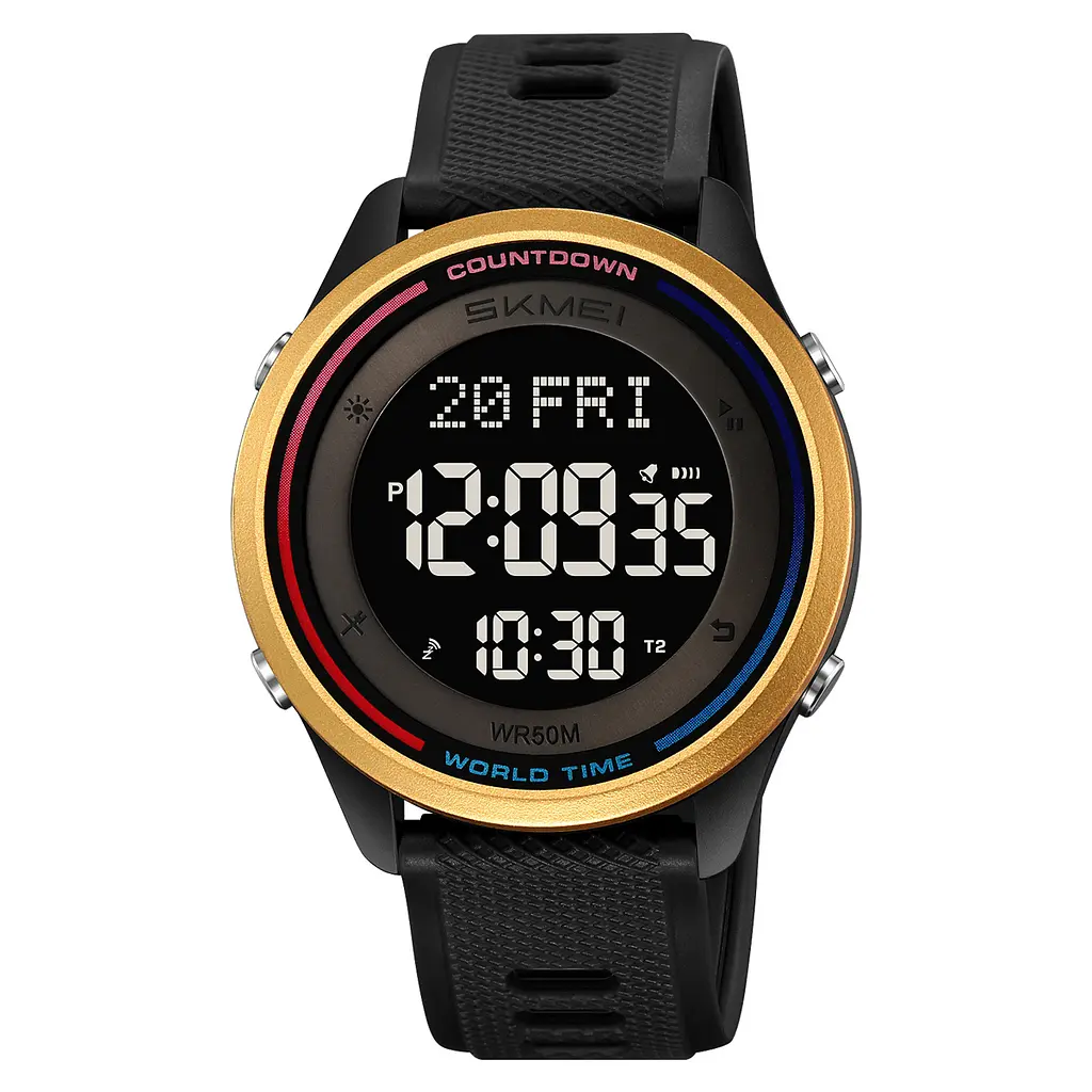 Чоловічий наручний годинник 2348BKGD Black-Gold Skmei acs0029989
