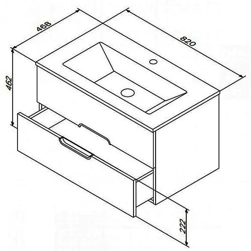Тумба з умивальником AM.PM Spirit 80 см M70-FUX0802-WC0802-38, Білий - фото 2
