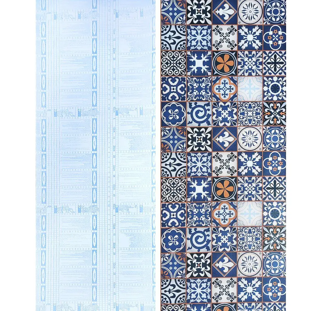 Самоклеющаяся пленка Sticker Wall синий орнамент 0.45х10м SW-00001208 - фото 4