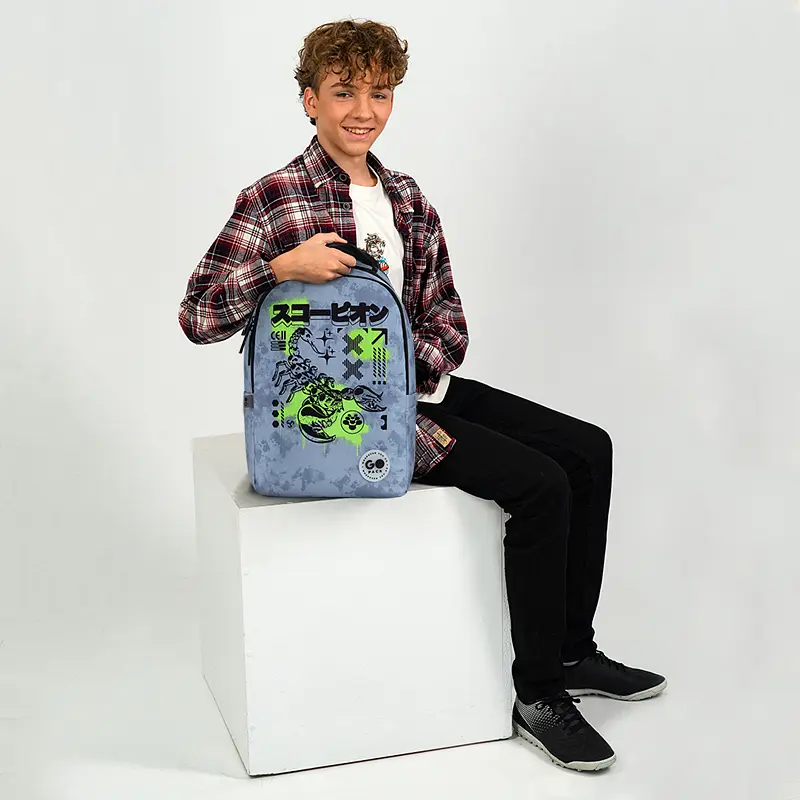 Рюкзак GoPack Teens 135M-5 Чорно-блакитний (GO26-135M-5) - фото 16