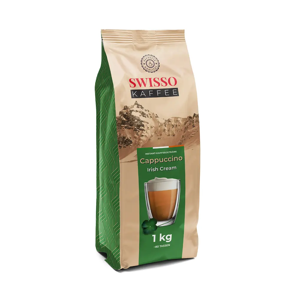 Капучино Swisso Kaffee Cappuccino Irish Cream зі смаком лікеру Ірландський крем 1 кг