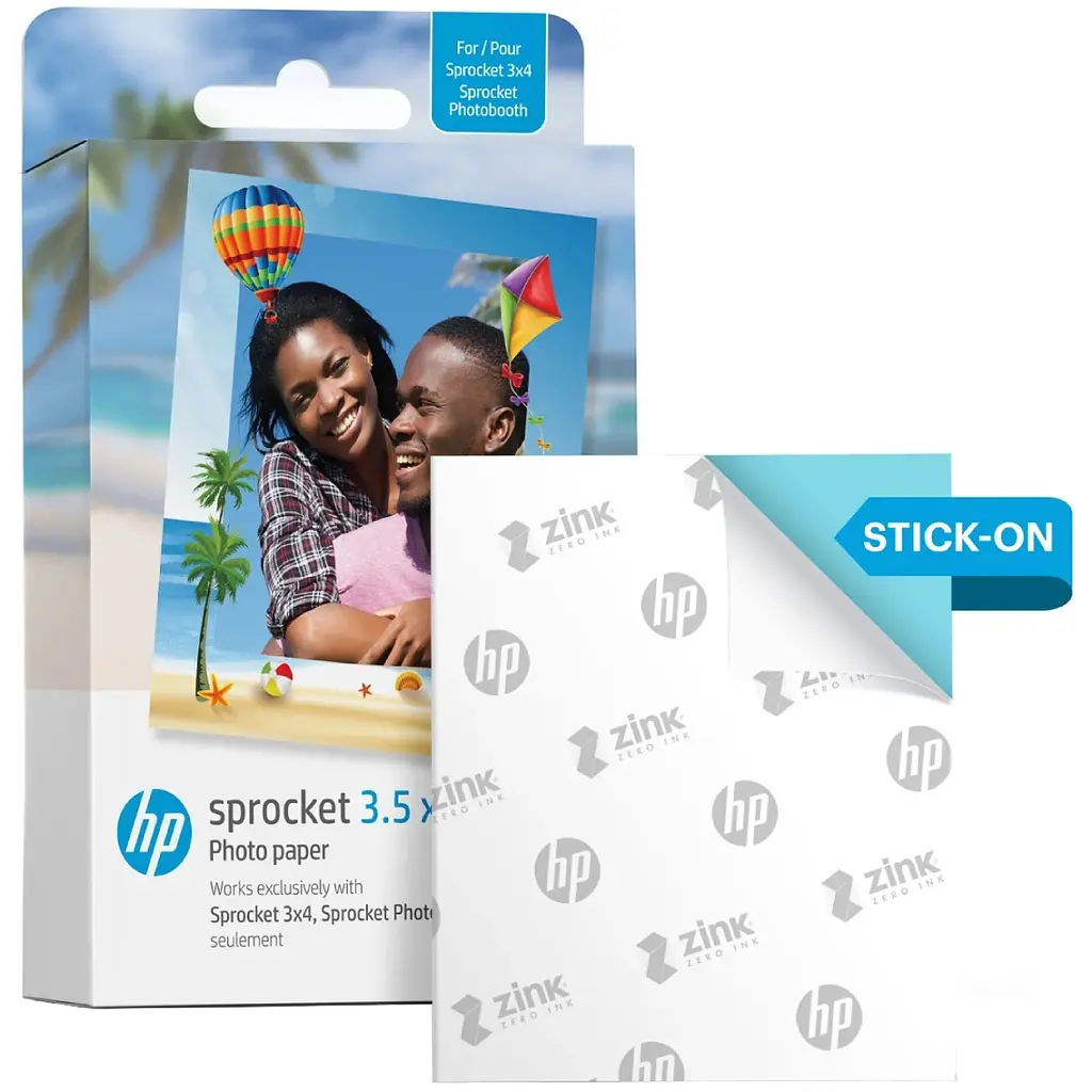 Фотопапір HP Sprocket Zink 3.5"x4.25" Глянцевий, самоклеючий, 50 листів - фото 2