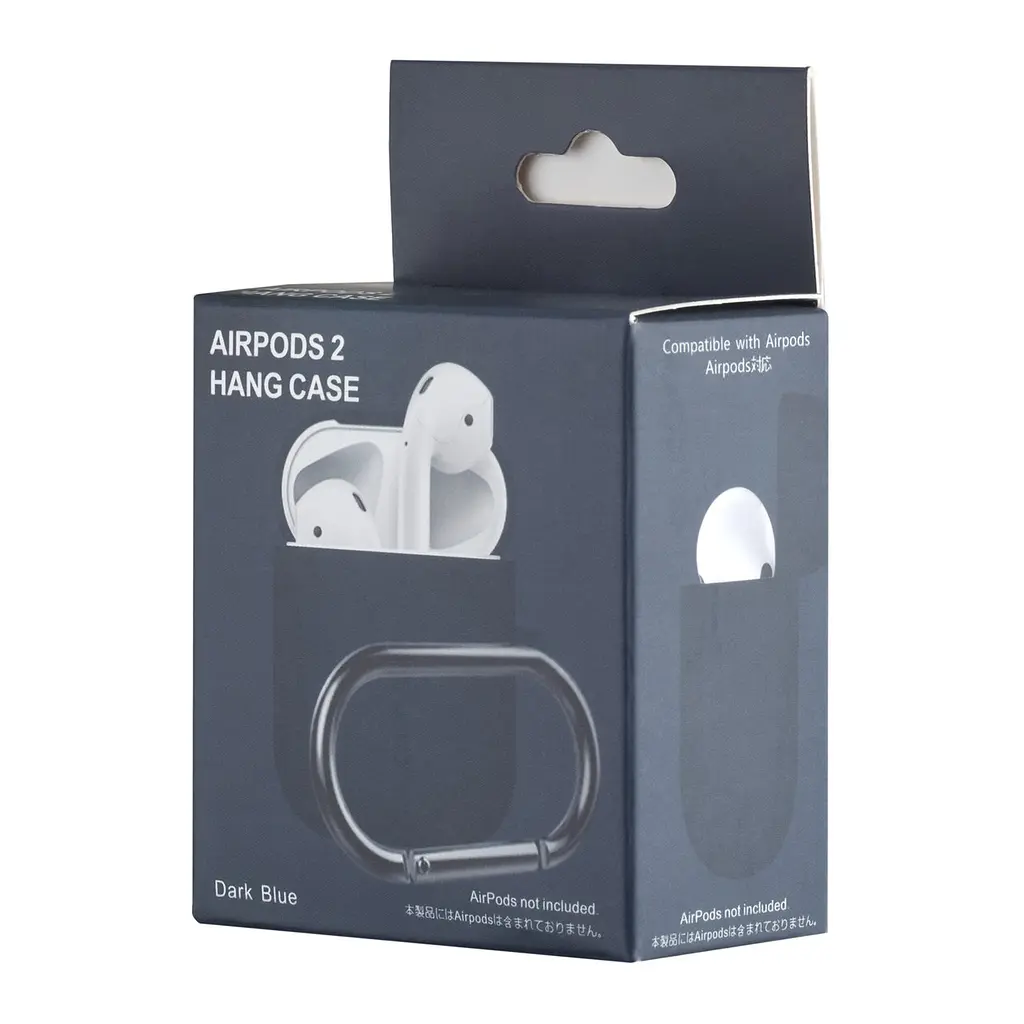Чехол Silicone Case 1,2mm для AirPods 1/2 Dark синий - фото 2