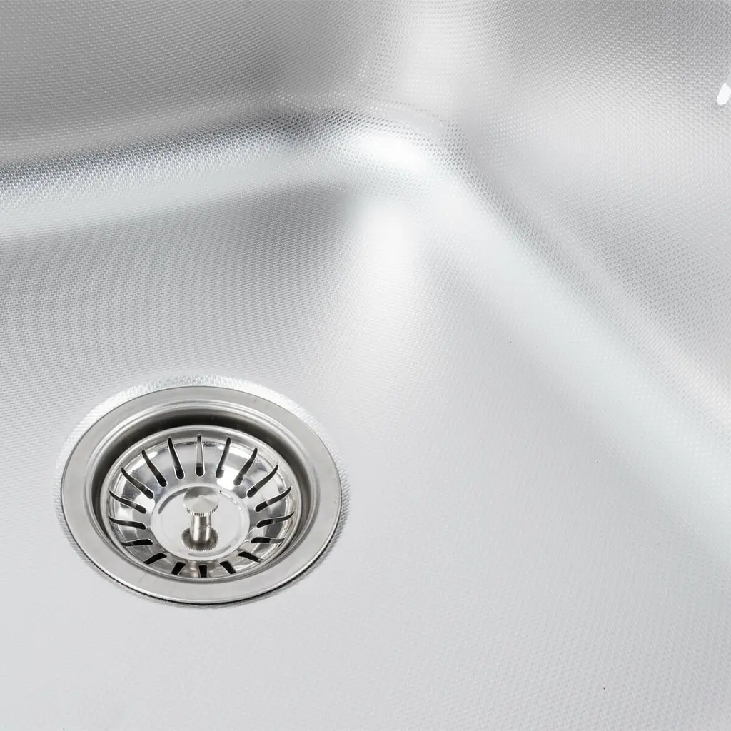Кухонна мийка з нержавіючої сталі закруглена Platinum декор 7848 (0,8/180 мм), R, Decor - фото 5
