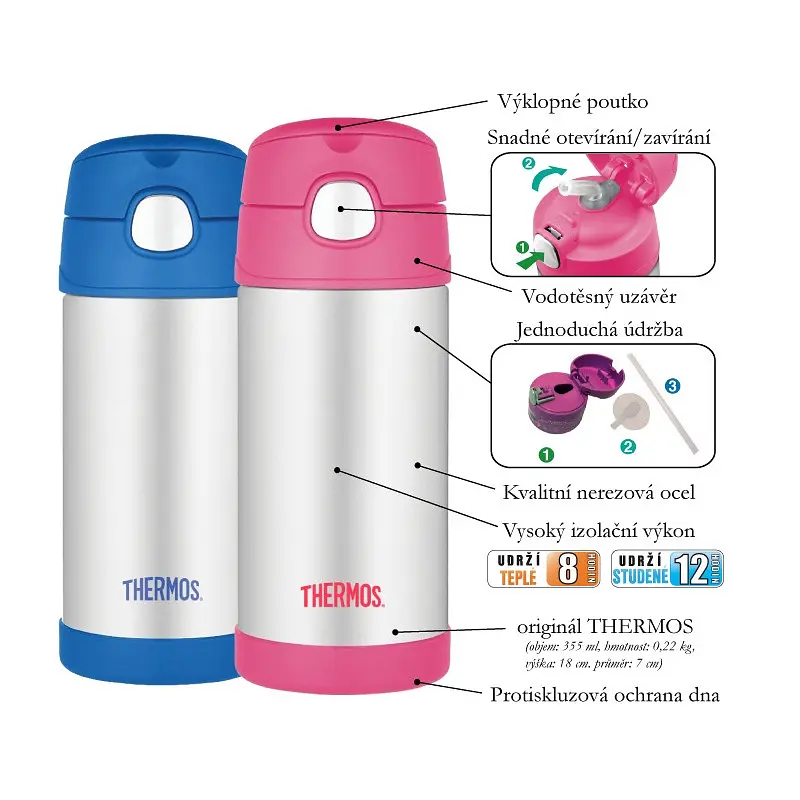 Термопляшка Thermos Foogo для дітей з нержавіючої сталі 355 ml FootBall - фото 6