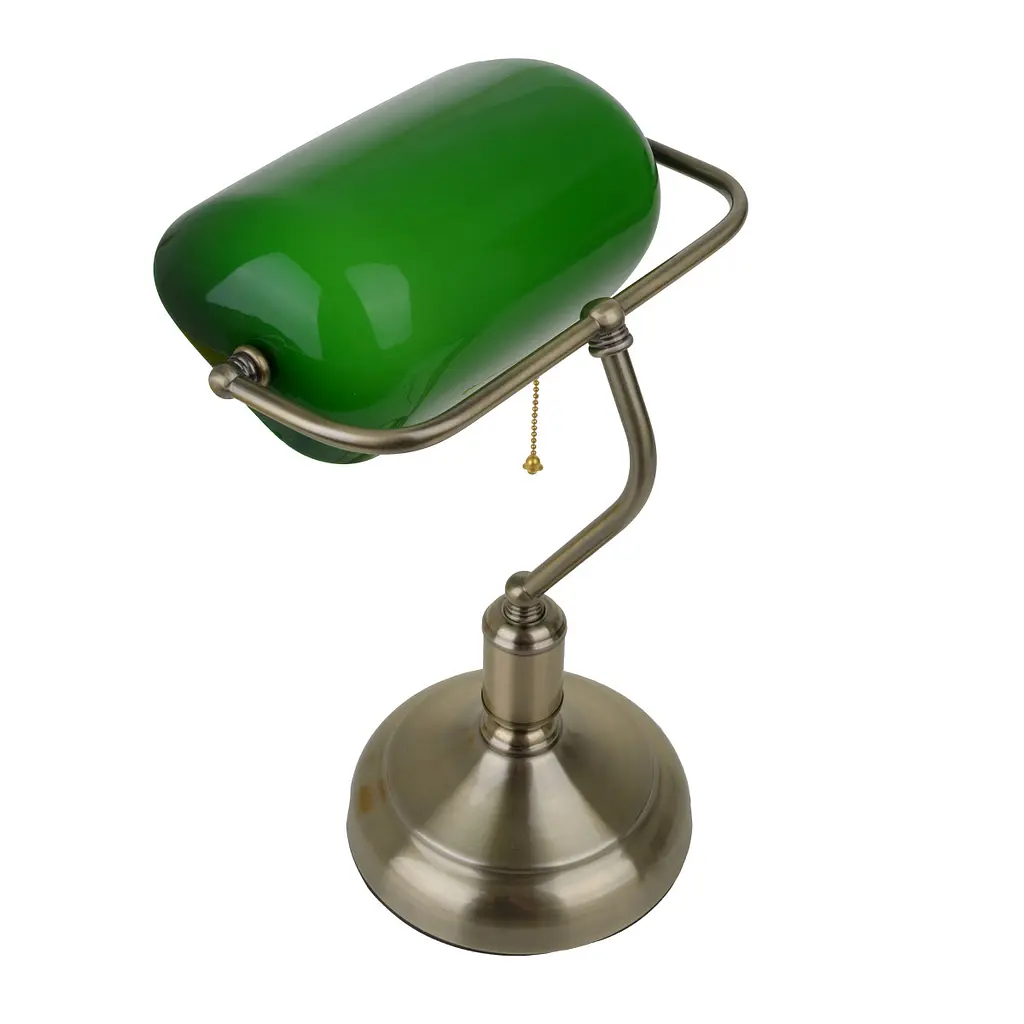 Настільна лампа Brille банківська зелена MTL-52 E27 AB - фото 5