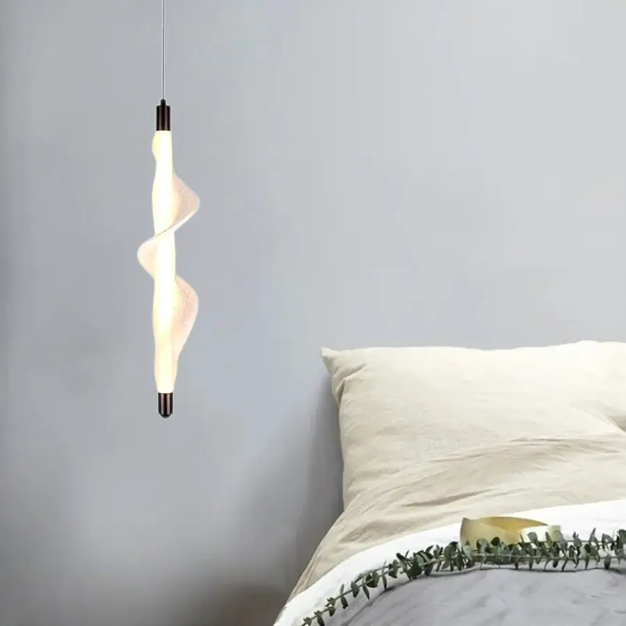 Підвісний LED світильник спіраль 600 мм Levistella 7813031-1 BK Чорний 8 Вт тепле світло для спальні та кухні - фото 2