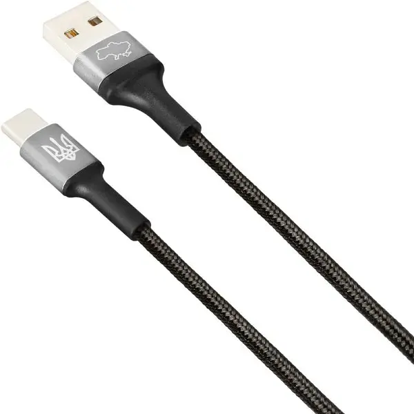 Кабель USB Gelius Strong Ukraine Cable USB to Type-C 1.2m 3A GP-UCN002C Black - фото 2