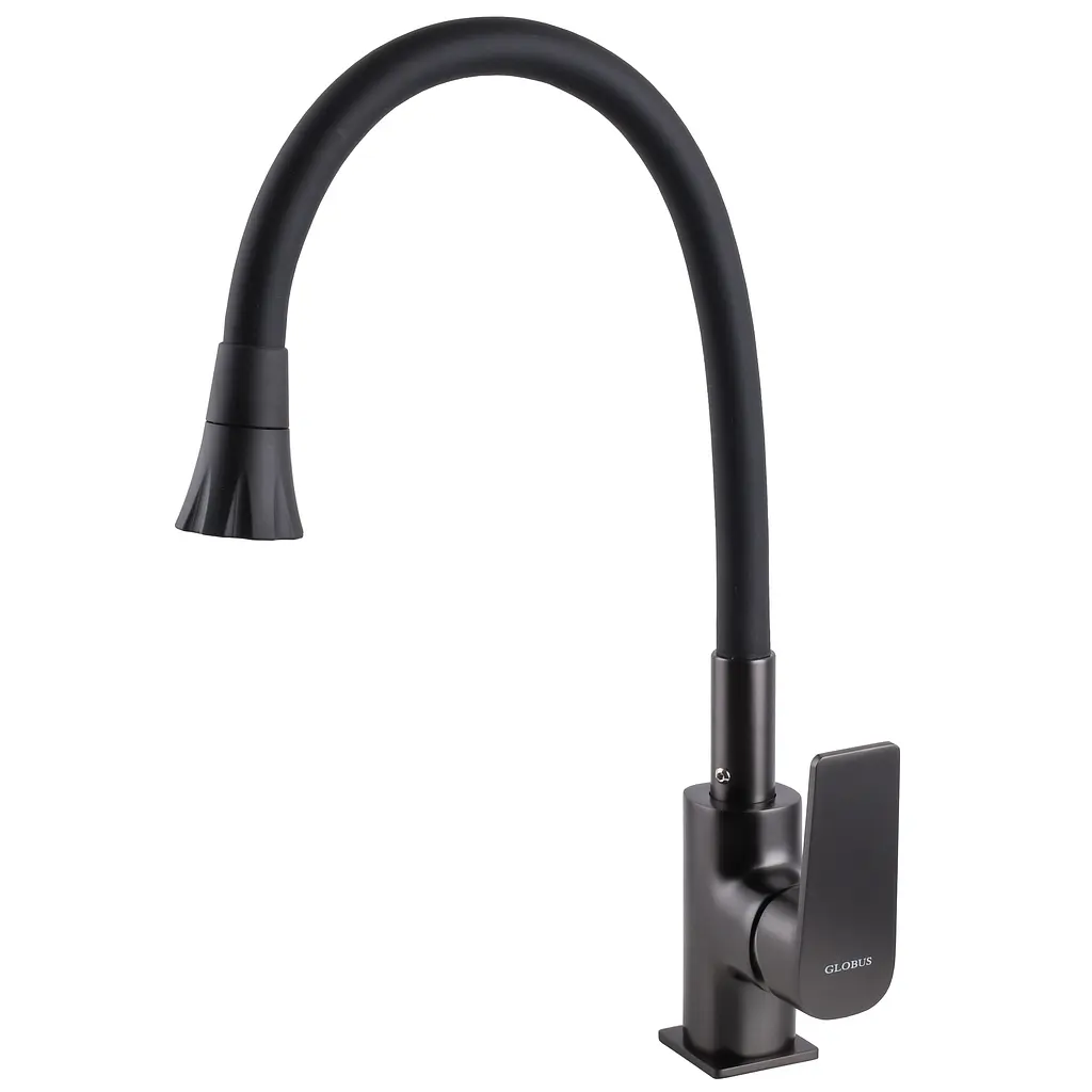 Змішувач для кухні Globus Lux Bonn GLB-0203SA-GP-B01 Чорний матовий - фото 4