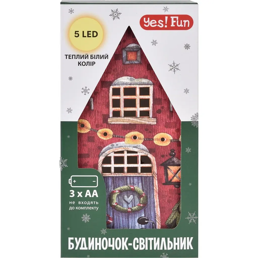 Декор новорічний Yes! Fun Будиночок-світильник LED 21 см червоний (801215) - фото 2
