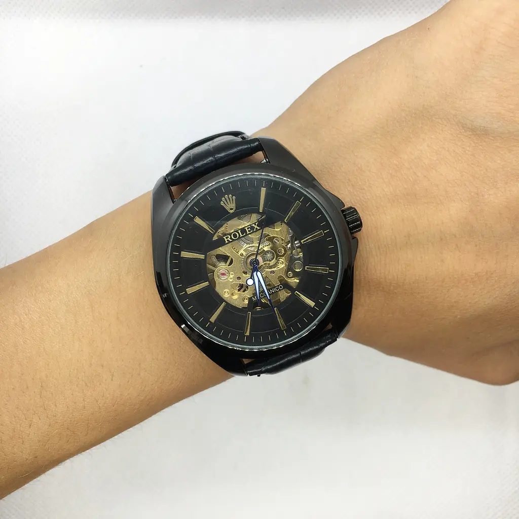 Чоловічий механічний годинник Clockhouse Skeleton Чорний (IBW408B) - фото 5