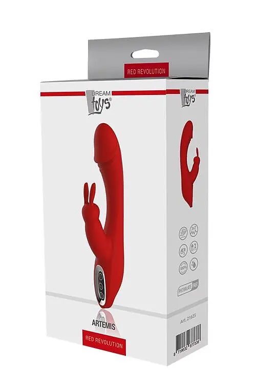 Вібратор-кролик Dreamtoys Red Revolution Artemis 21 см червоний - фото 3
