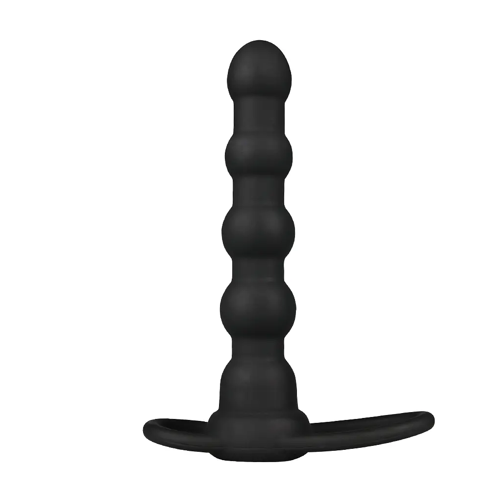 Насадка для подвійного проникнення - Anal Indulgence Collection Vibrating Rock Balled Double Prober - фото 7