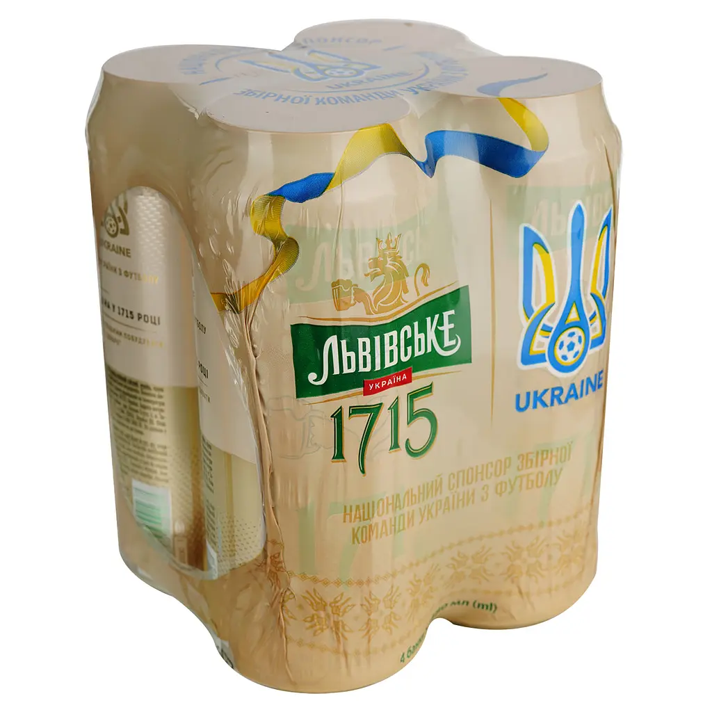 Набор пиво Львівське 1715 светлое 4.5% ж/б 1.92 л (4 шт. x 0.48 л) - фото 3