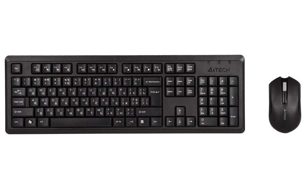 Клавіатура+миша A4tech 4200N (GR-92+G3-200N) Wireless, black - фото 5
