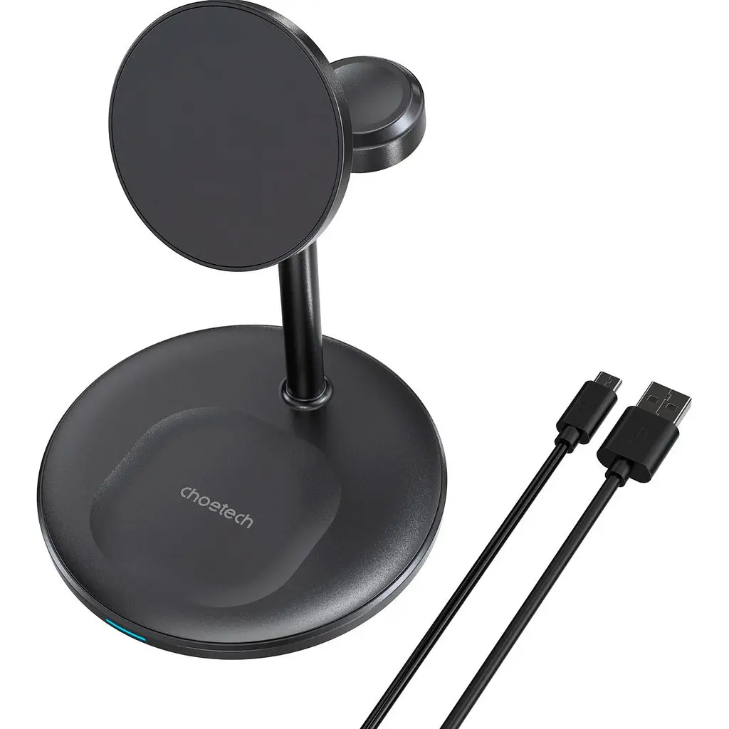 Бездротовий зарядний пристрій Choetech T585-F 3in1 Magnetic Wireless Charging Black [123385] - фото 2