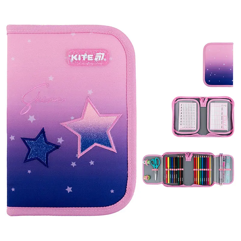 Пенал Kite Sparkling розовый (K25-622H-1) - фото 2