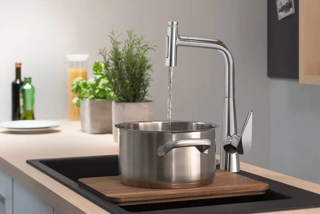 Змішувач Hansgrohe Talis Select 300 2jet кухонний з витяжним виливом Sbox 73867000 Хром - фото 2