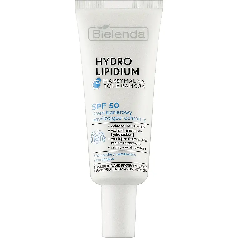 Увлажняющий и защитный барьерный крем Bielenda Hydro Lipidium SPF50, 30 мл - фото 1