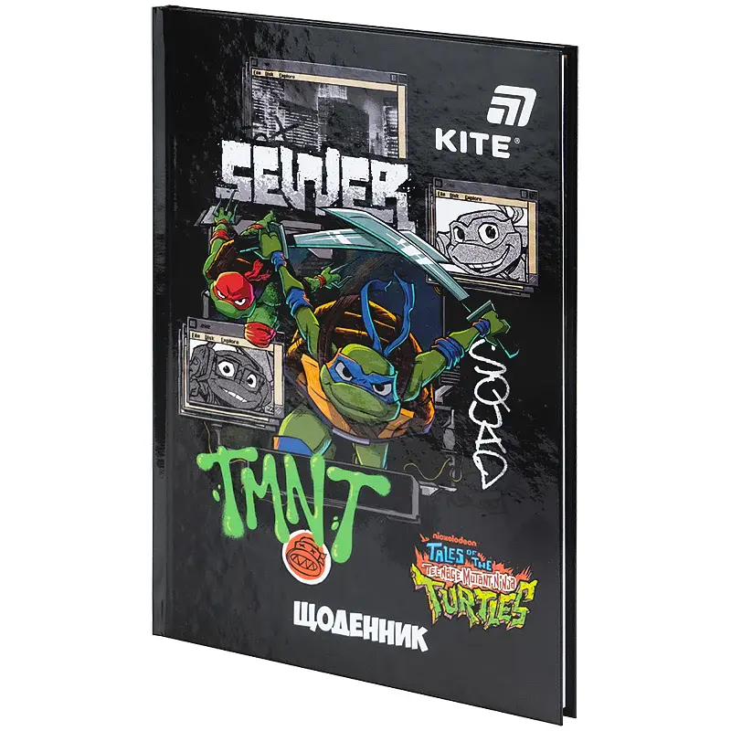 Щоденник шкільний Kite Ninja Turtles 170х238 мм чорний (NT25-262) - фото 7
