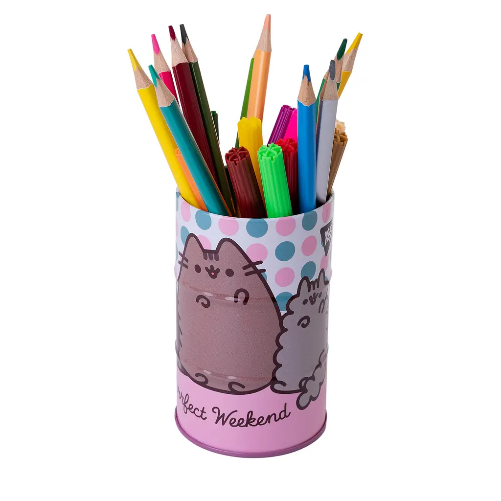 Стакан-підставка бочка YES Pusheen 10,8х6,5 см Різнокольоровий (708099) - фото 3