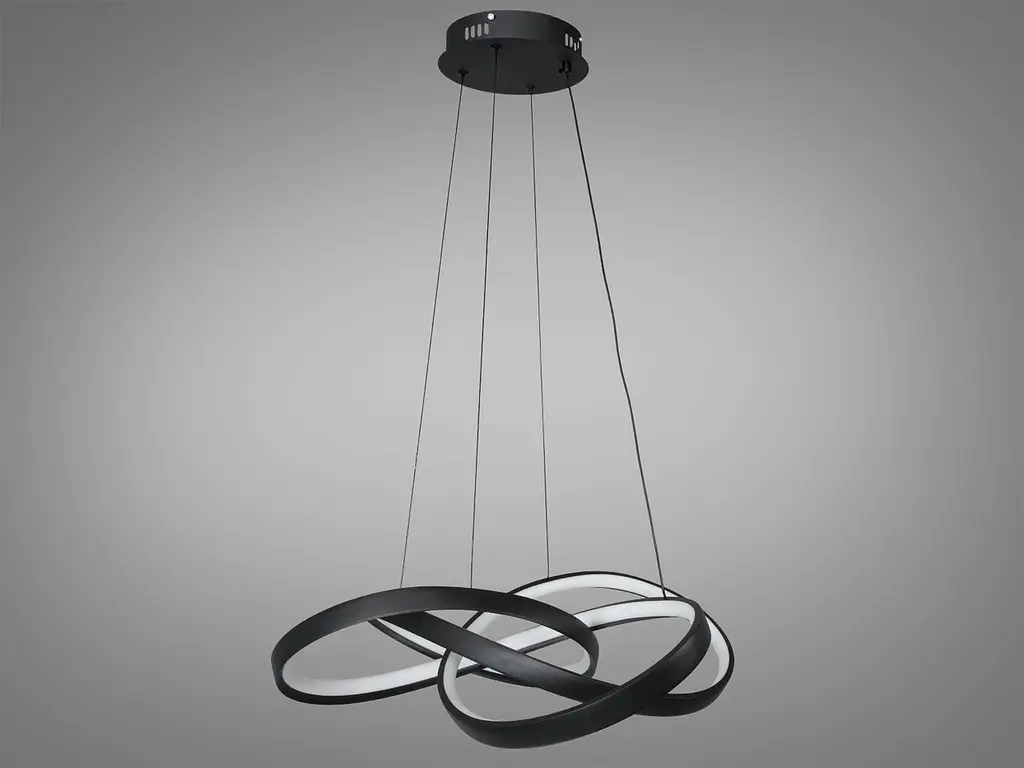 Люстра стельова LED Diasha 7513/550BK, 100W, 5500 лм, чорний, регульована висота, сучасний стиль для дому - фото 3