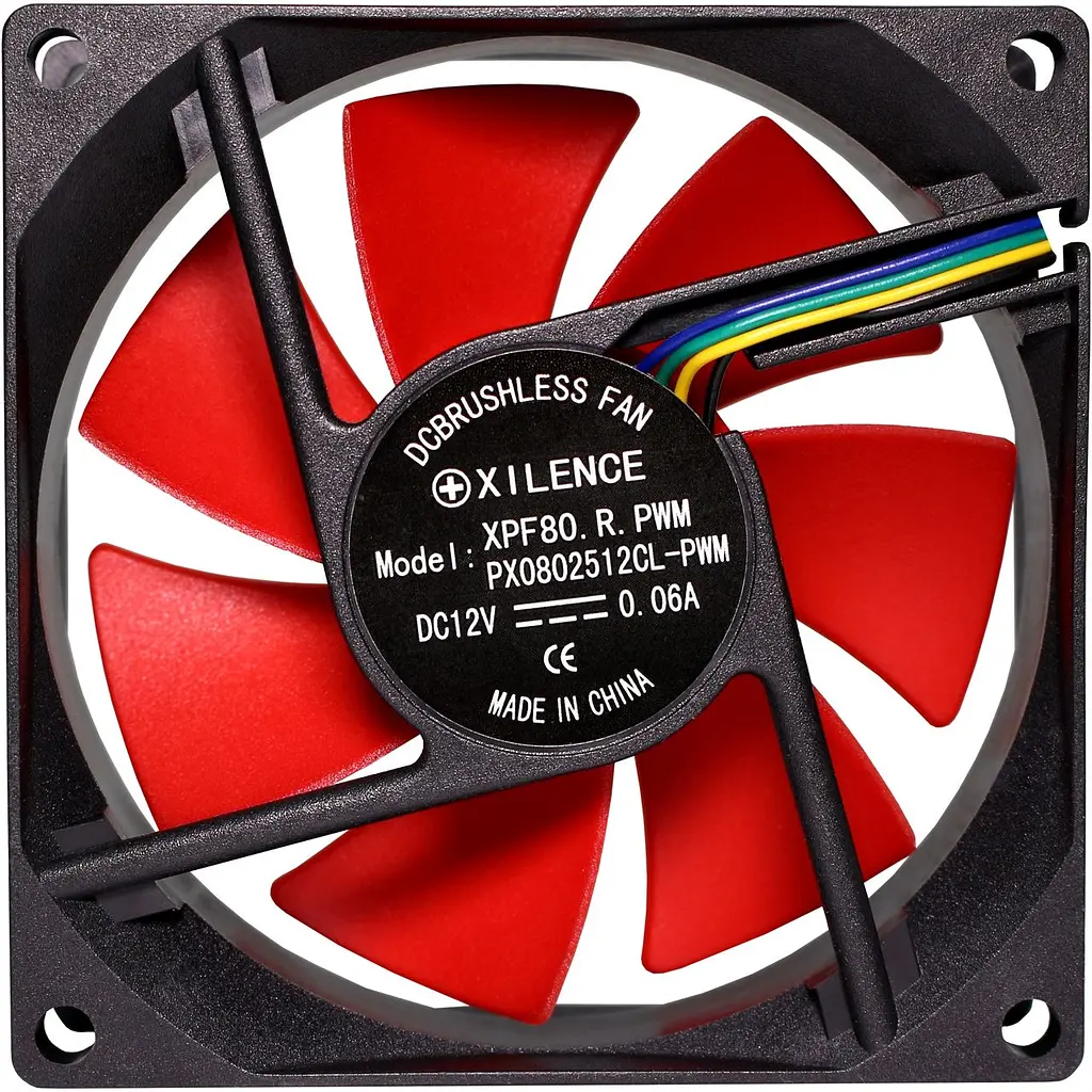 Вентилятор для корпуса 80mm Xilence Performance C XPF80.R.PWM Red/Black, Retail Box - фото 5