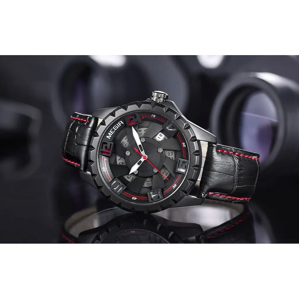 Годинник Megir MG1074 Black Red (ML1074G-BK-1N8) - фото 5