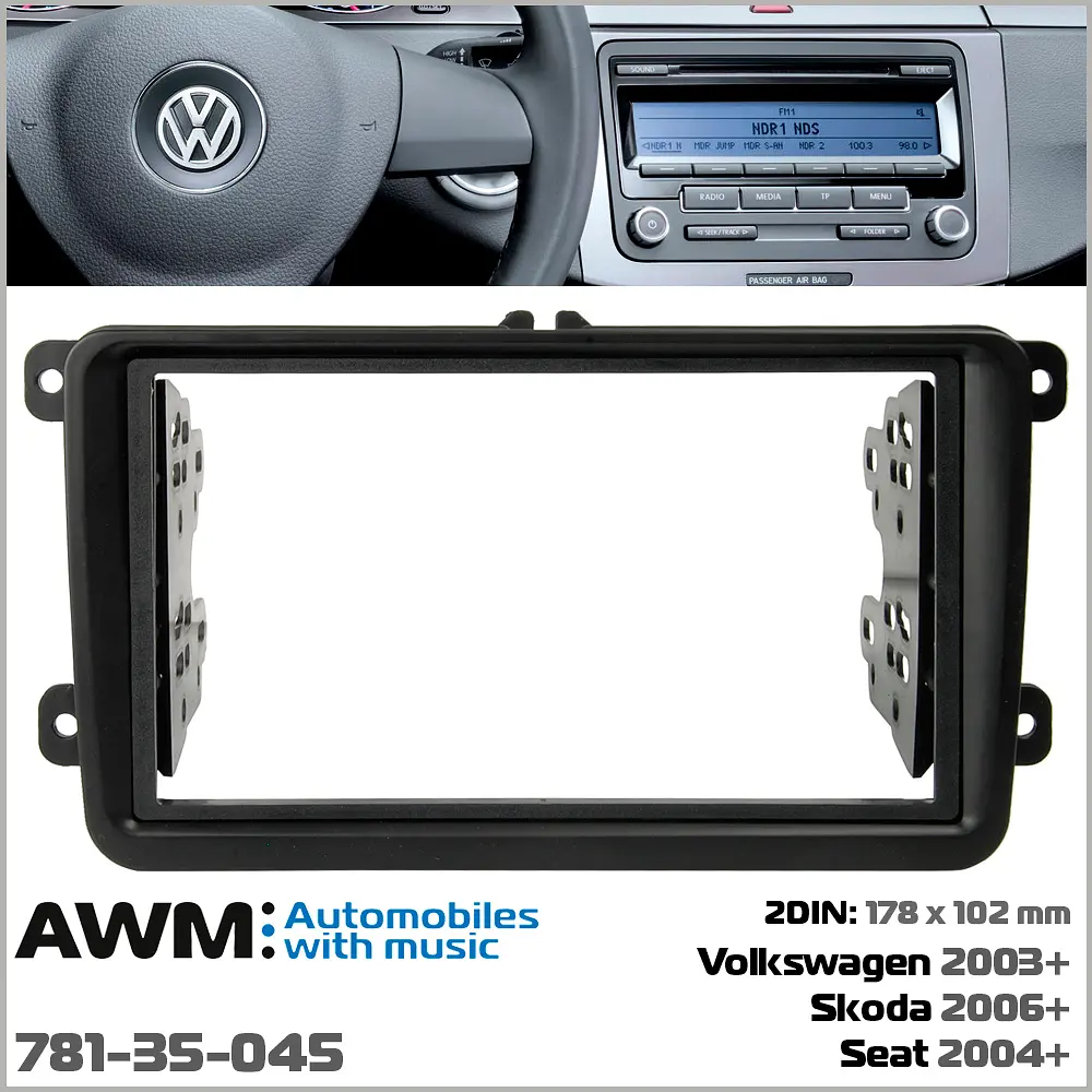 Переходная рамка Volkswagen, Skoda, Seat AWM 781-35-045 - фото 6