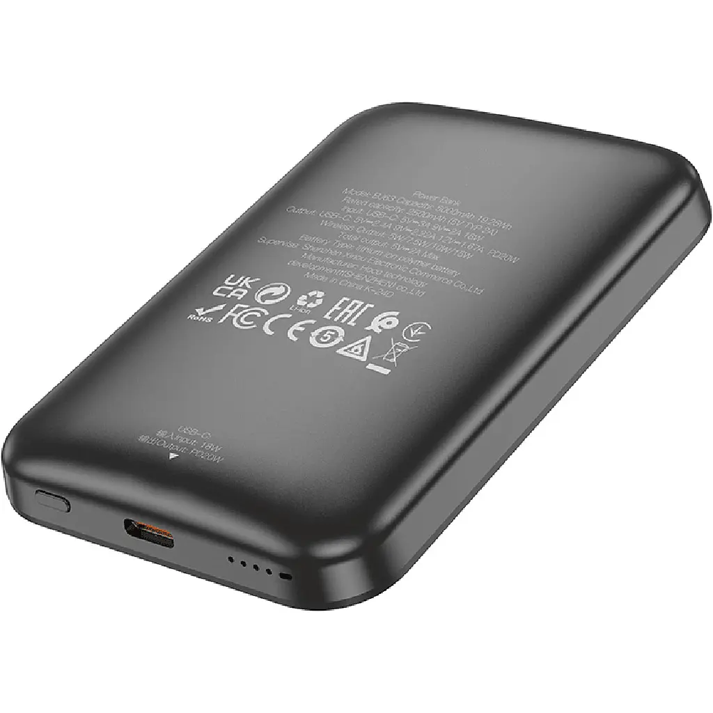 Внешний аккумулятор Borofone BJ63 Nimble 5000mAh 20W Black [123611] - фото 3