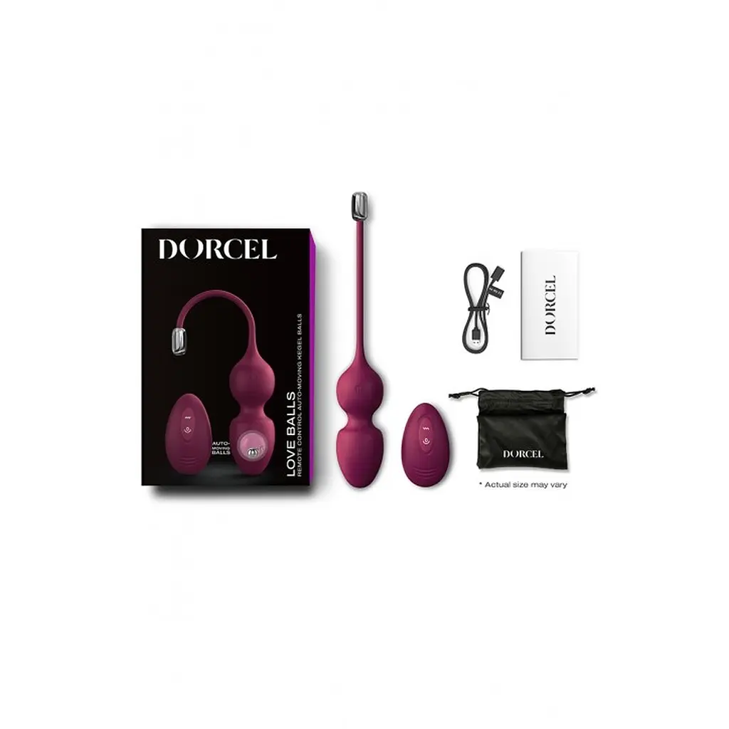 Вагинальные шарики Dorcel Love Balls, 22 см, сливовый - фото 3