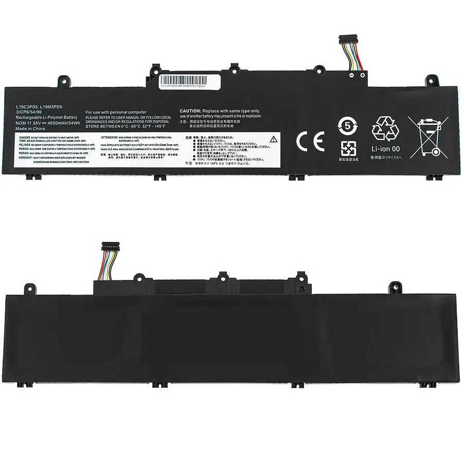 Батарея для ноутбука Lenovo L19L3PD5 (ThinkPad E14 Gen 2 E15 Gen 2) 11.55V 4650mAh 54Wh Чорний - фото 2