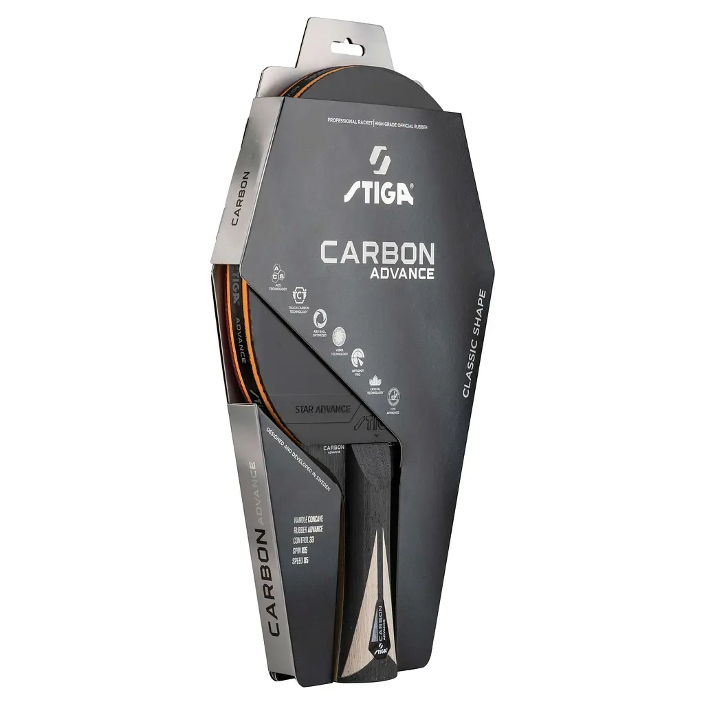 Ракетка для настільного тенісу Stiga Carbon Advance FL (1215-1001-35) - фото 6