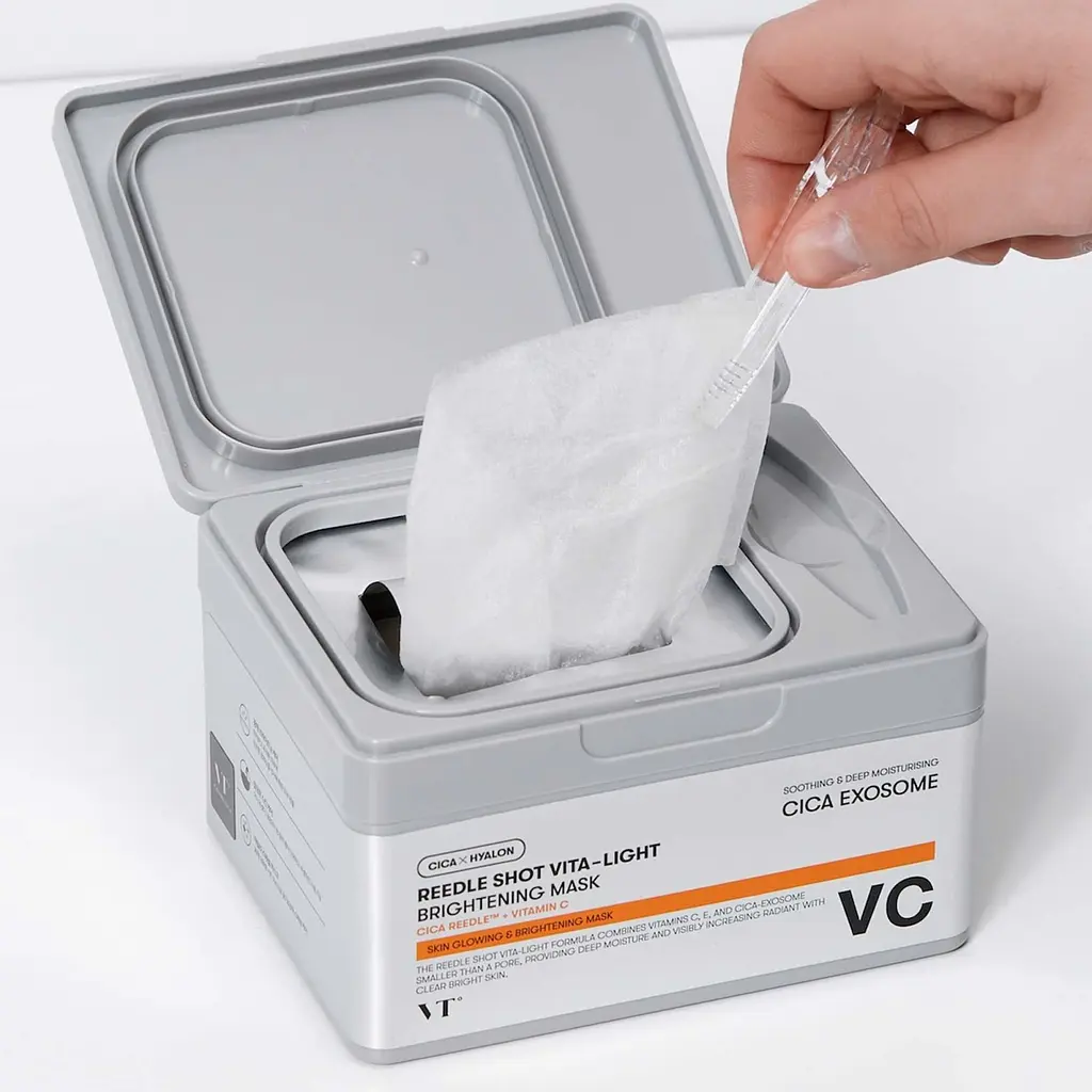 Освітлюючі маски зі спікулами та вітаміном С VT Cosmetics Reedle Shot Vita-Light Brightening Mask 30 шт. (VTC107) - фото 2