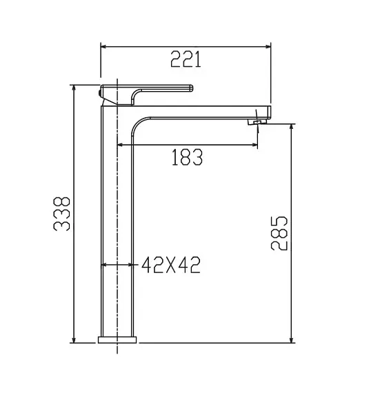 Змішувач для умивальника високий KOER KB-11009-07 (KR5978) - фото 5