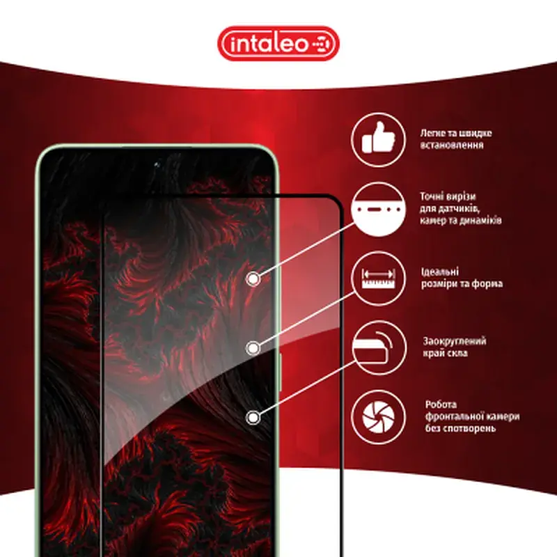 Скло захисне Intaleo Full Glue Xiaomi Redmi Note 13 4G Black (1283126583896) - фото 3