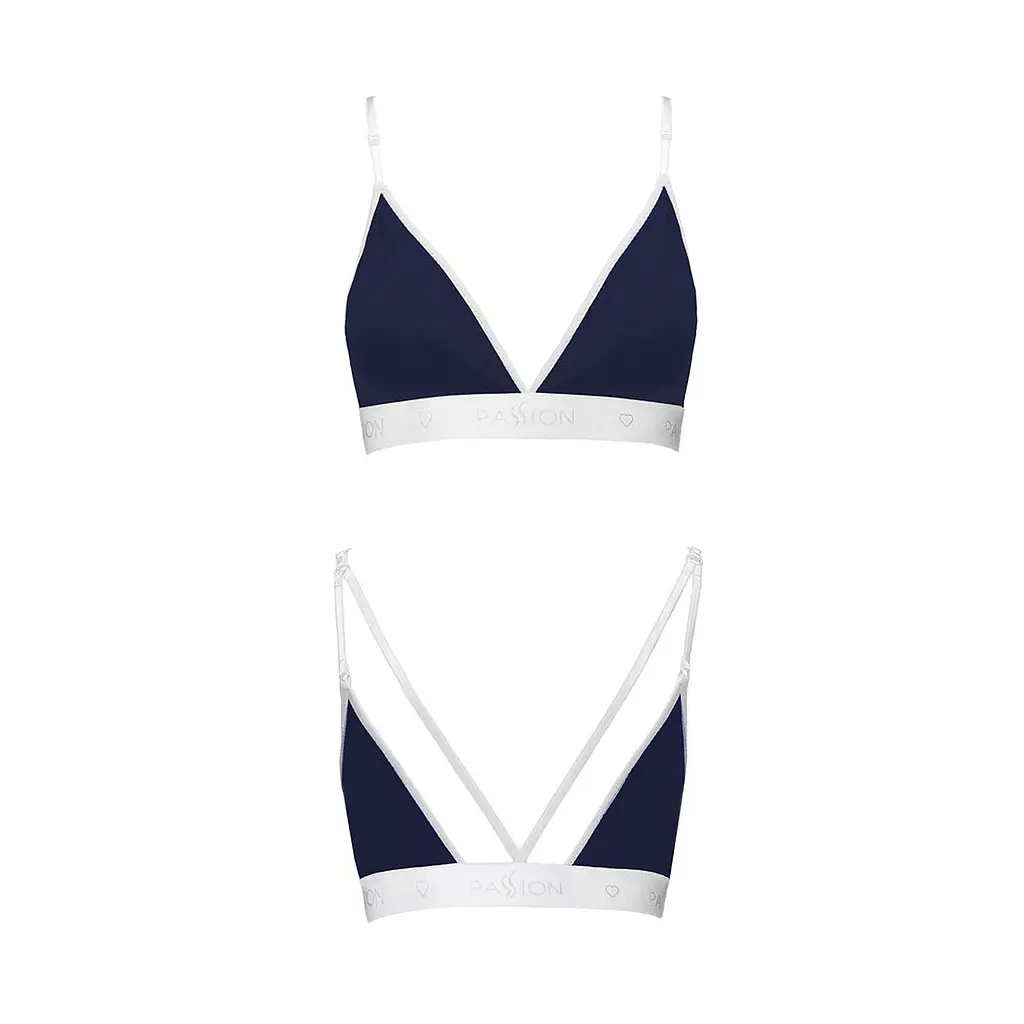 Спортивний топ з подвійними бретелями Passion PS007 TOP M, navy blue - фото 5