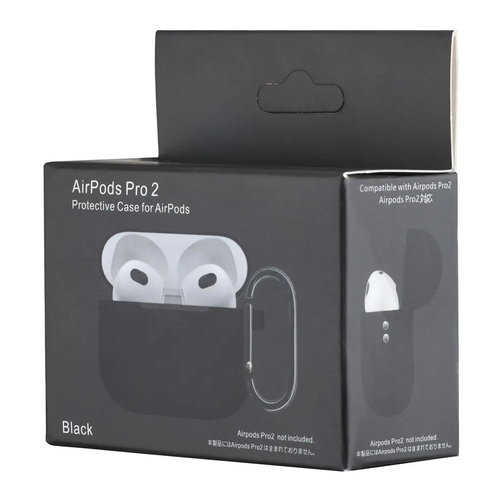 Чохол Silicone Case 1,2mm for AirPods Pro 2 Black - фото 2